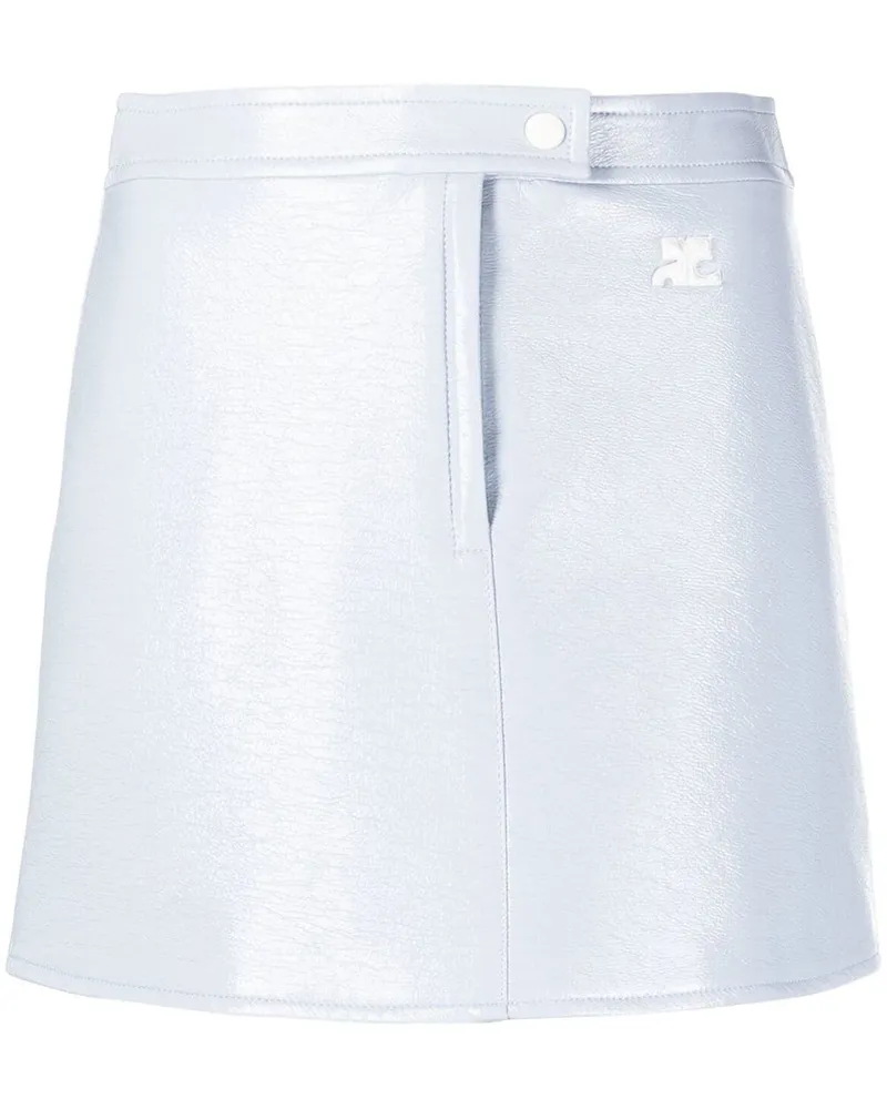 Courrèges Minirock mit Logo-Patch - Violett Violett