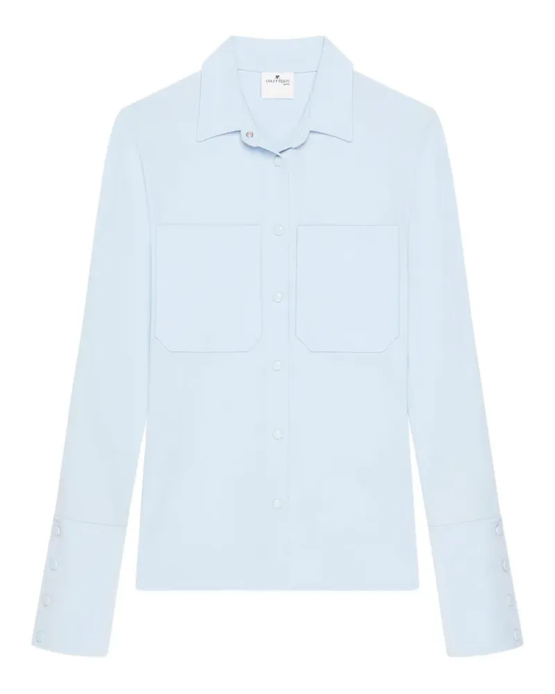 Courrèges Jerseyhemd mit Taschen - Blau Blau
