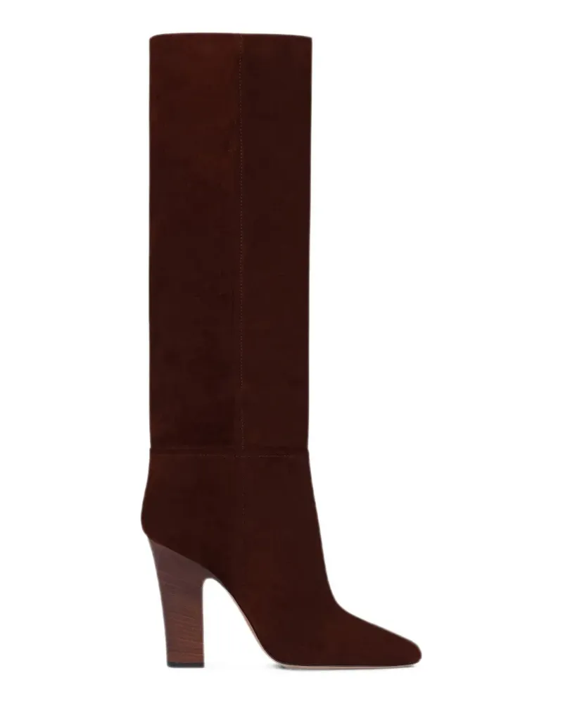 Paris Texas Kniehohe Lavinia Stiefel aus Wildleder - Braun Braun
