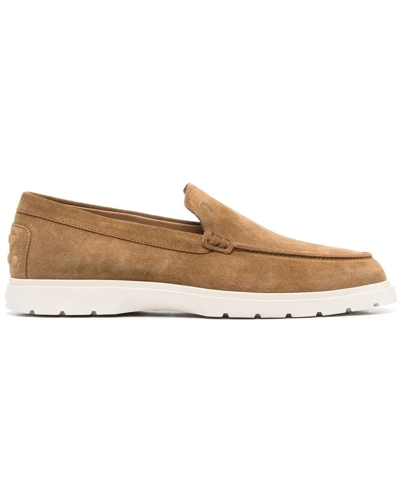 TOD'S Loafer aus Wildleder mit Profilsohle - Braun Braun
