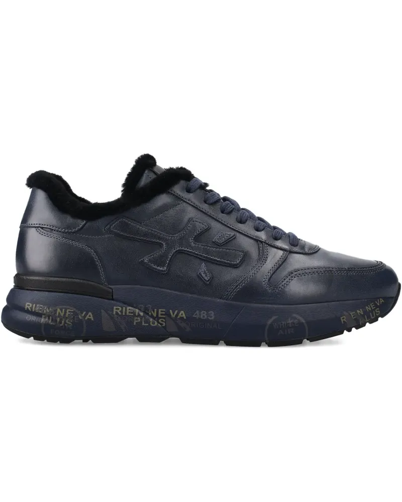 Premiata Mick Sneakers mit Pelzbesatz - Blau Blau