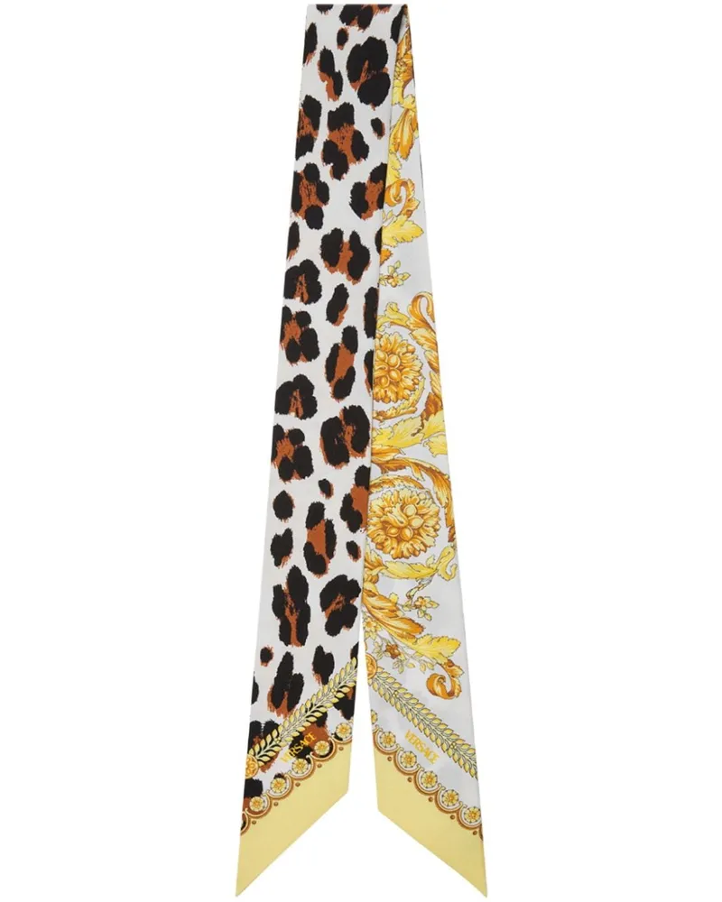 Versace Schal mit Barocco-Print - Weiß Weiß