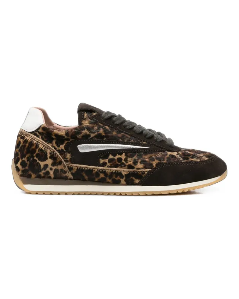 D.A.T.E. Sneakers mit Leopardenprint - Braun Braun