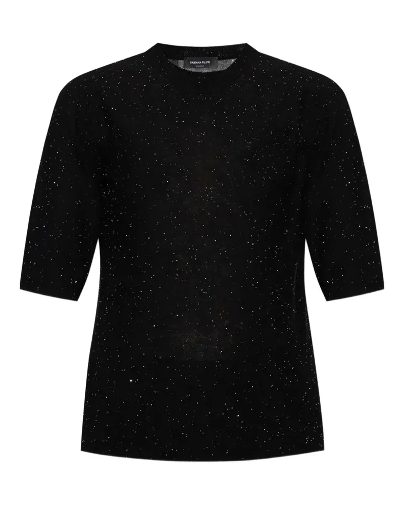 Fabiana Filippi Pullover mit Pailletten - Schwarz Schwarz