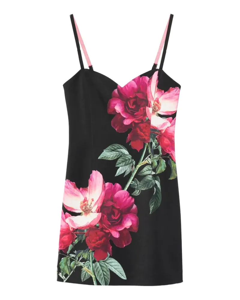 Alice + Olivia floral-print mini dress - Schwarz Schwarz