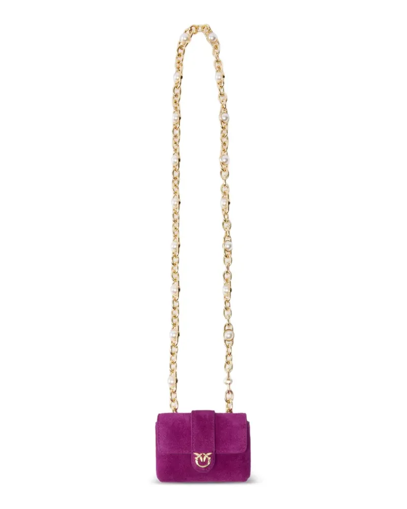 Pinko Love Birds Gürteltasche mit Perlen - Violett Violett