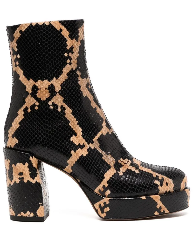 3.1 phillip lim Stiefel mit Schlangen-Effekt - Schwarz Schwarz