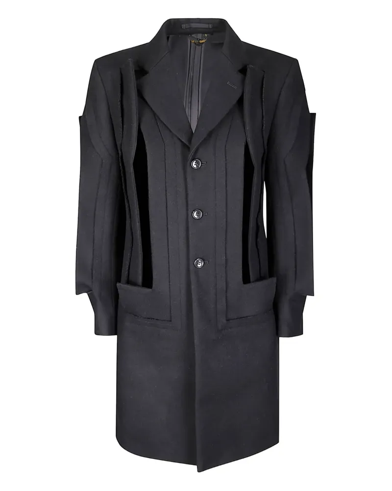 Comme des Garçons Mantel mit Cut-Out - Schwarz Schwarz