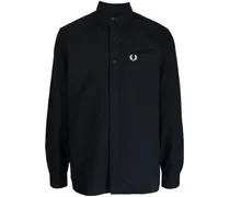 Besticktes Oxford-Hemd - Blau