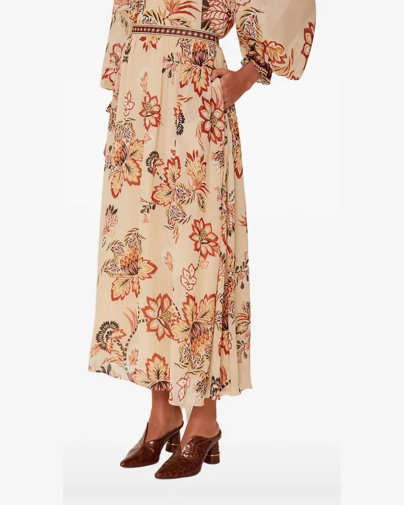 FARM Rio floral blouse - Nude Nude