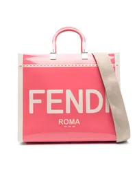 Fendi Shopper mit Logo-Print Rosa