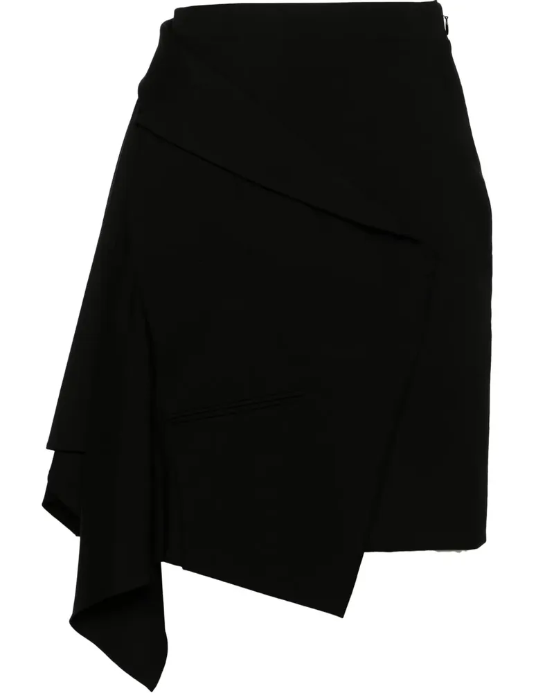 Alexander McQueen Asymmetrischer Minirock - Schwarz Schwarz