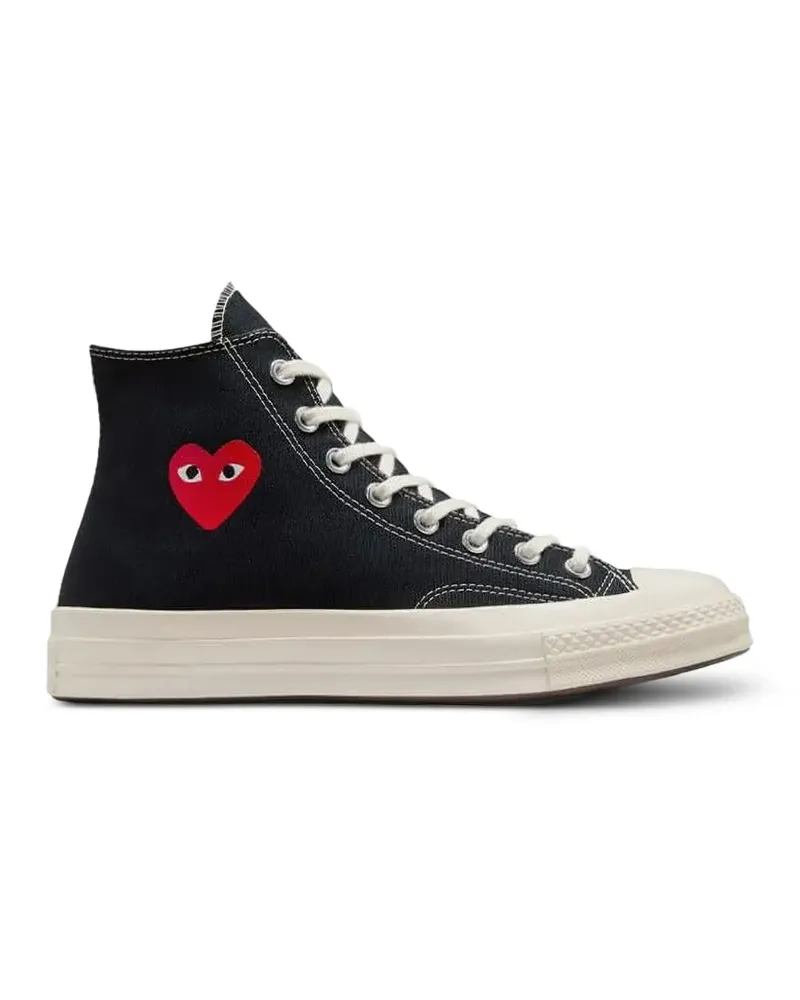 Comme des Garçons x Converse High-Top-Sneakers mit Herz-Print - Schwarz Schwarz