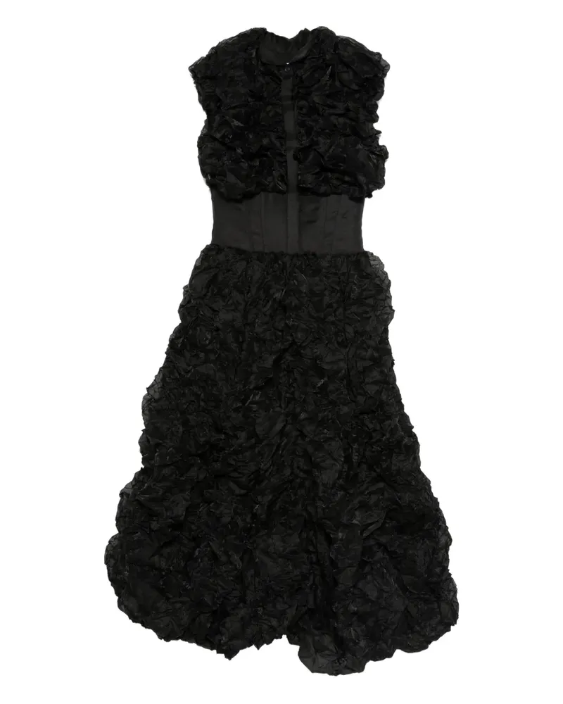 Viktor & Rolf Maxikleid mit Knitterfalten - Schwarz Schwarz