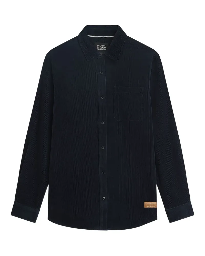 Scotch&Soda corduroy chest-pocket shirt - Blau Blau