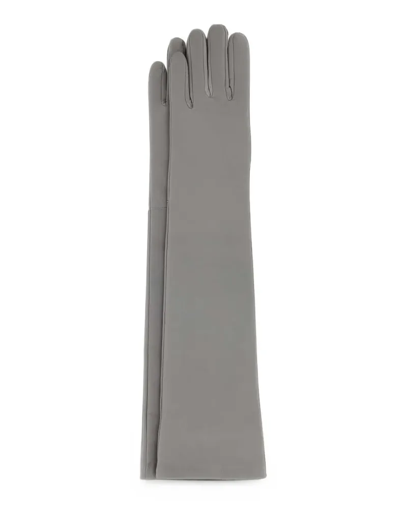 FRANKIE Shop Veneto Lederhandschuhe - Grau Grau