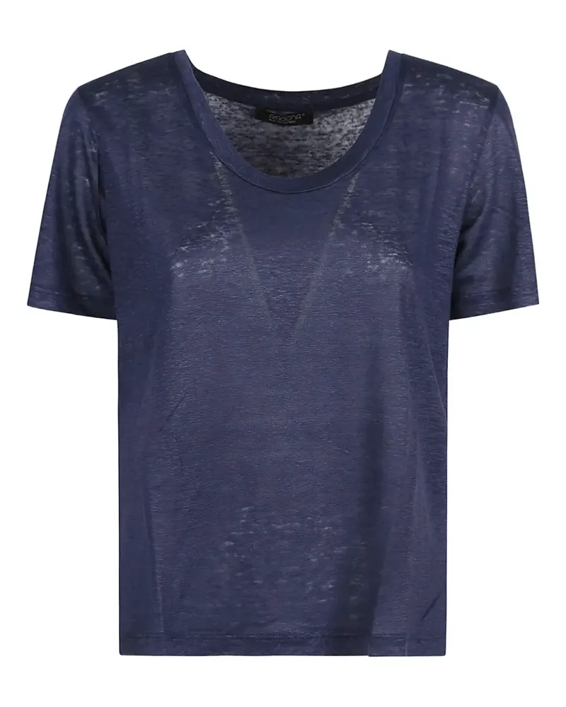 ARAGONA linen T-shirt - Blau Blau