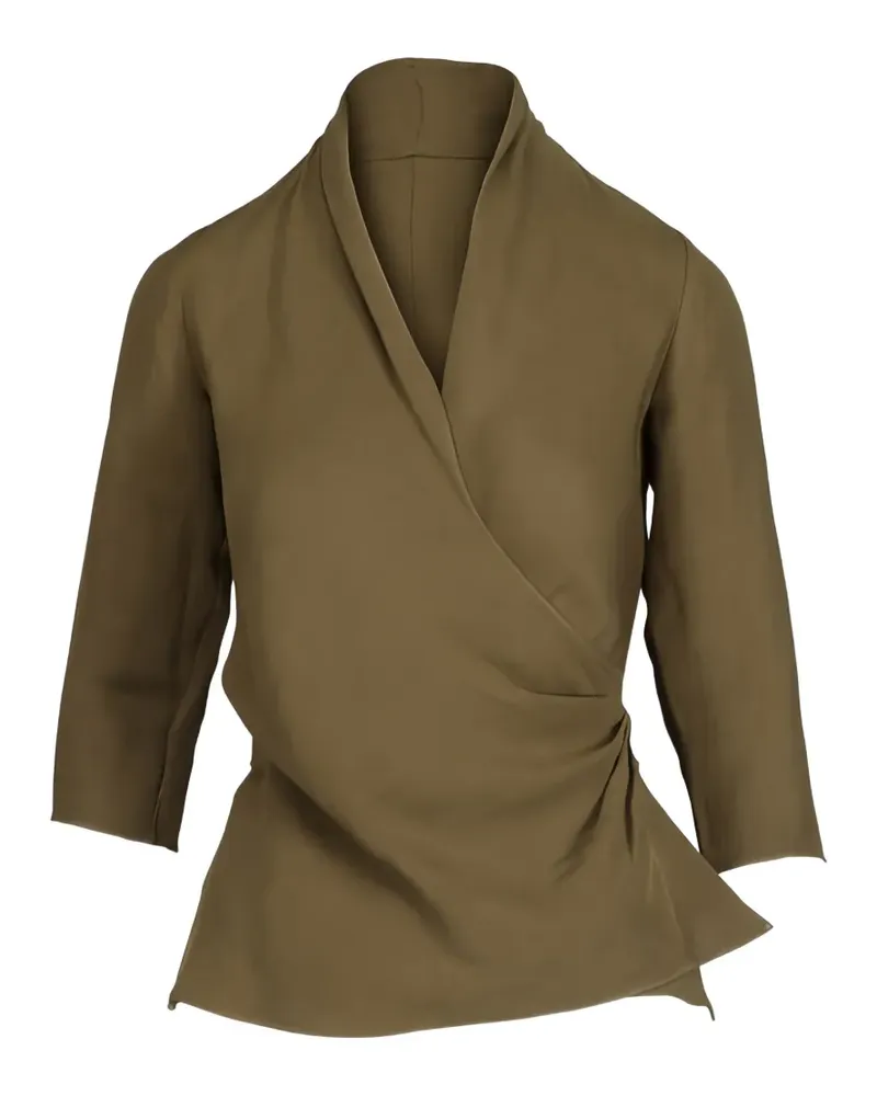 Peter Cohen Bluse mit Bindegürtel - Grün Grün