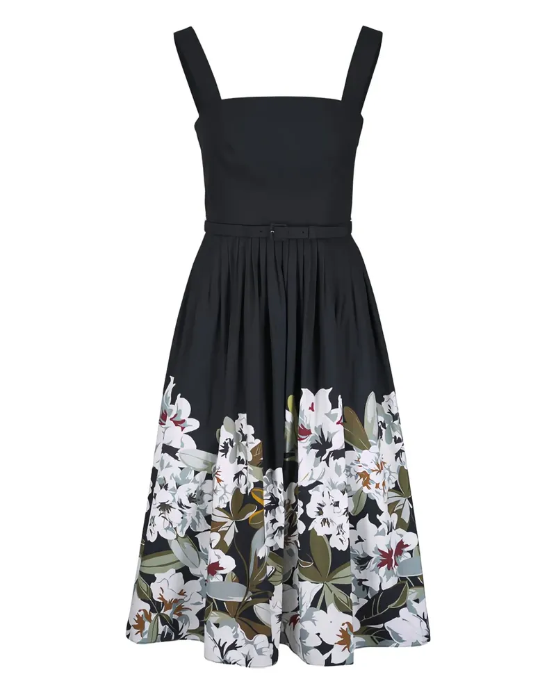 Adam Lippes Midikleid mit Gürtel - Schwarz Schwarz