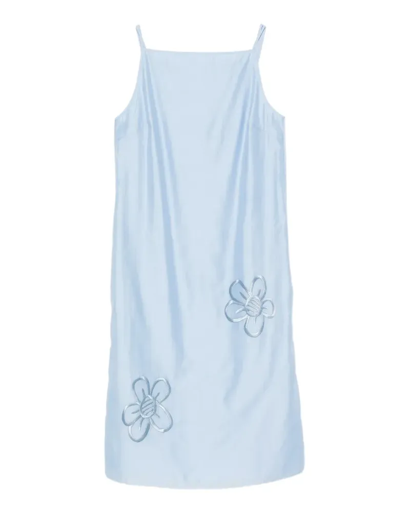 Iceberg flower-appliqué spaghetti-strap dress - Blau Blau