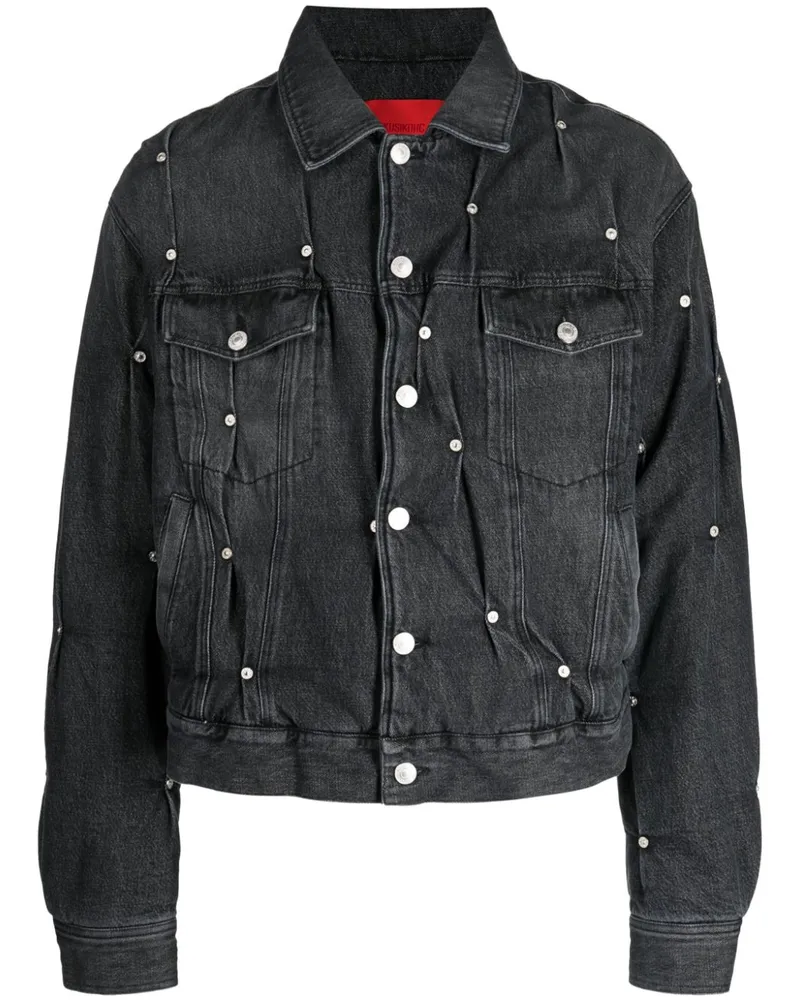 KUSIKOHC Jeansjacke mit Nieten - Grau Grau