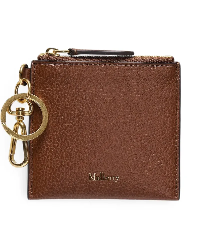 Mulberry grained leather card holder - Braun Braun