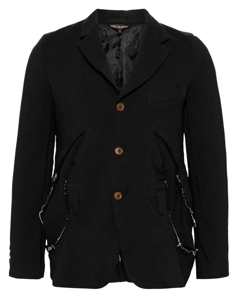 Comme des Garçons Sakko im Distressed-Look - Schwarz Schwarz