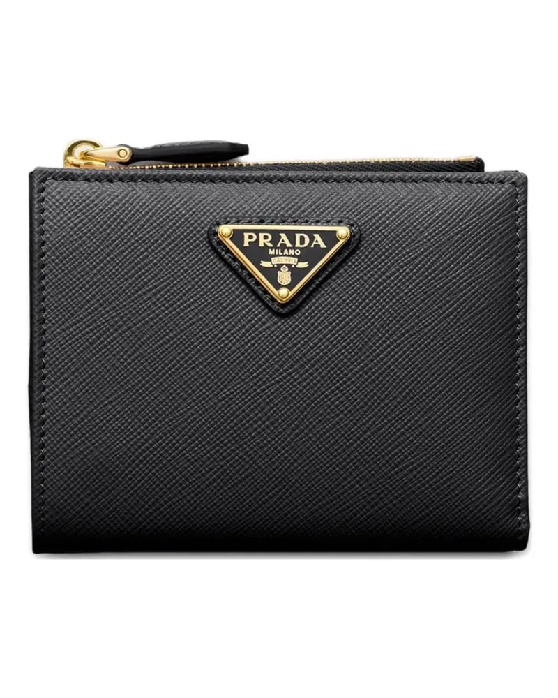 Prada Kleines Portemonnaie aus Saffiano-Leder - Schwarz Schwarz