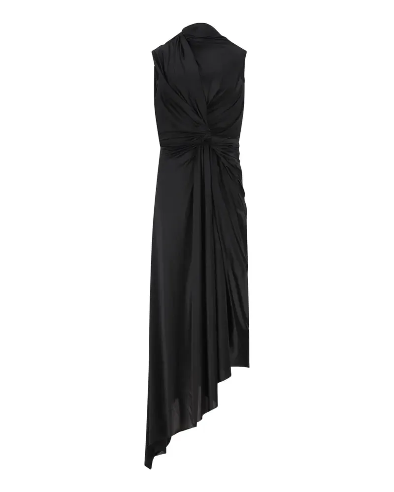 Balenciaga asymmetrical midi dress - Schwarz Schwarz