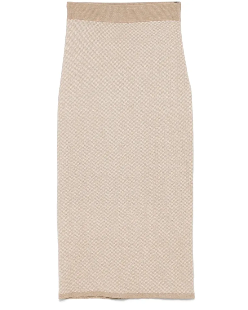 Fendi Midirock mit FF - Nude Nude