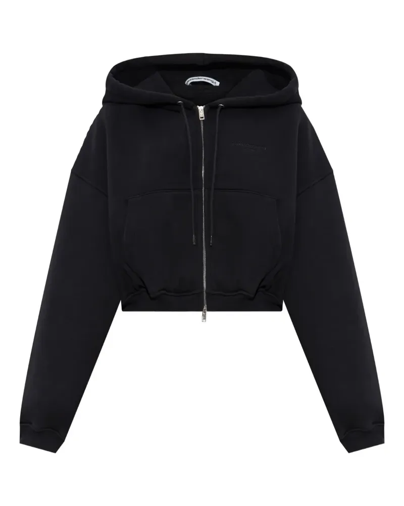 Alexander Wang zip-up hooded sweater - Schwarz Schwarz