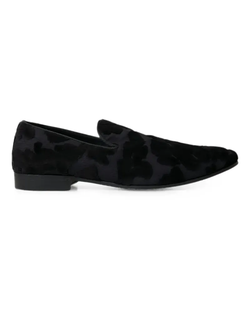Dolce & Gabbana Loafer aus Blumenbrokat - Schwarz Schwarz