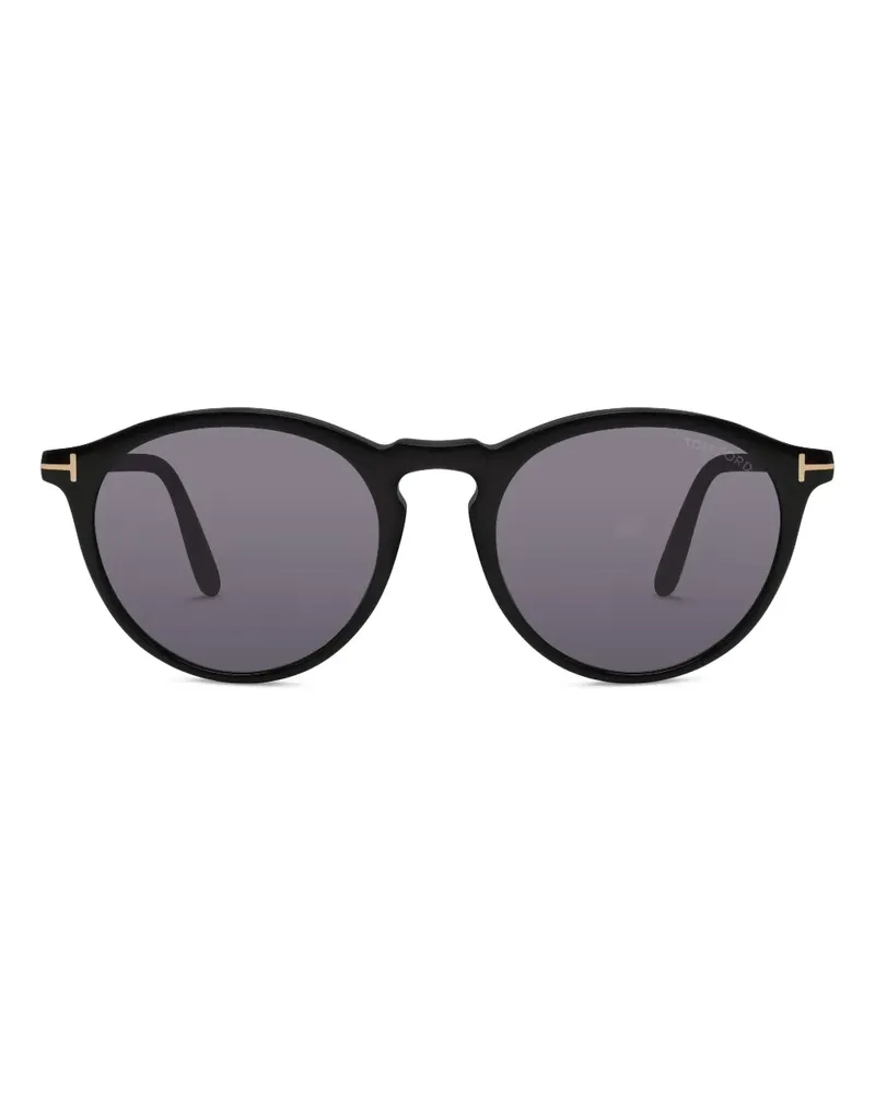 Tom Ford Sonnenbrille mit rundem Gestell - Schwarz Schwarz