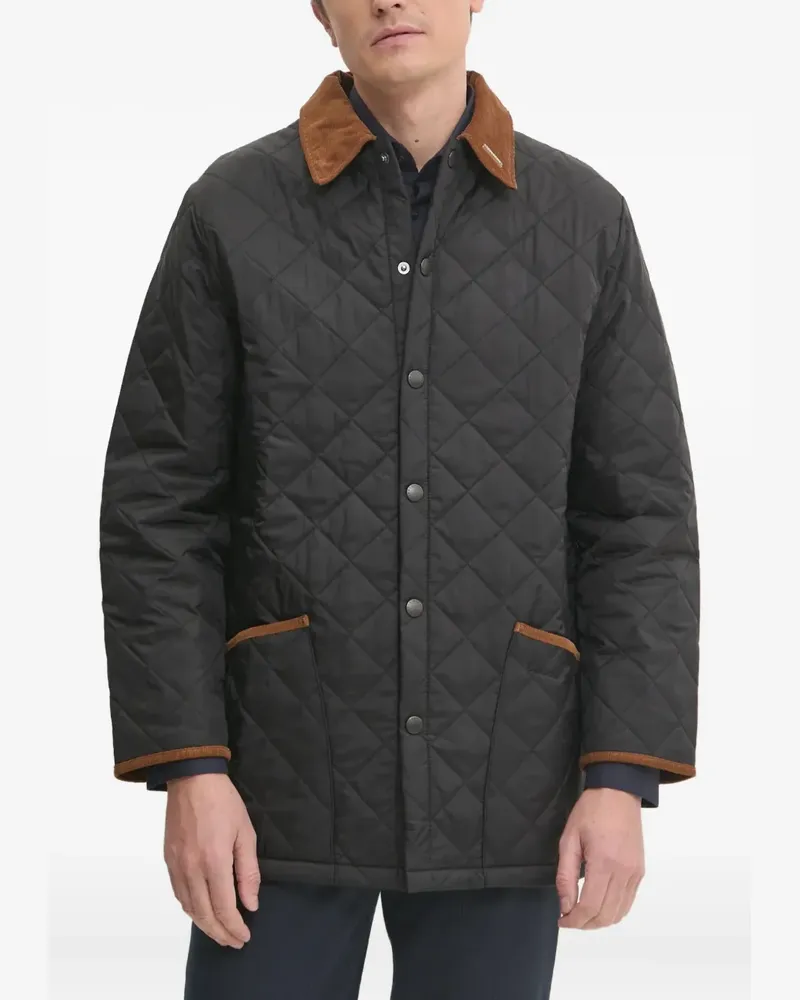 Barbour Liddesdale diamond-quilted corduroy-collar jacket - Schwarz Schwarz