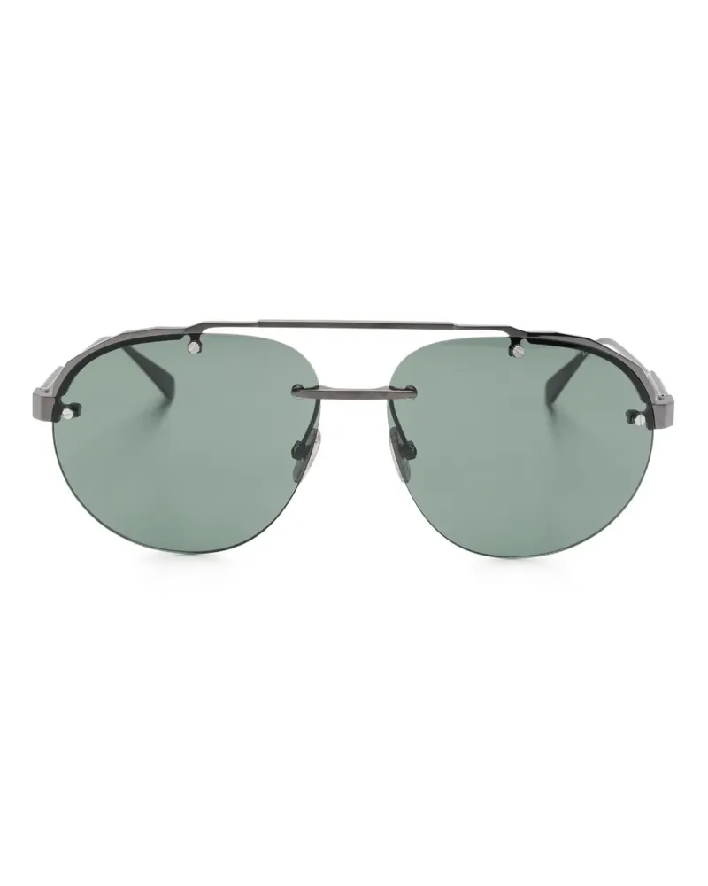 Bulgari Sonnenbrille mit geometrischem Gestell - Schwarz Schwarz