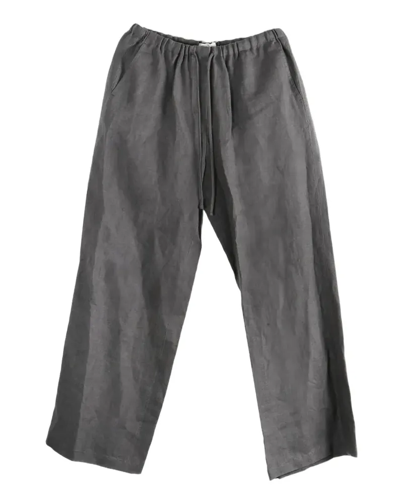 AMOMENTO drawstring-waist wide-leg trousers - Grau Grau