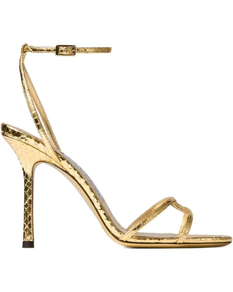 Jimmy Choo Sandalen in Metallic-Optik - Gold Gold