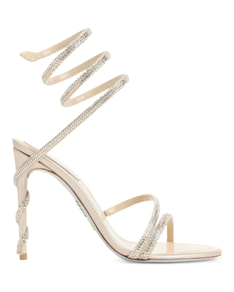 René Caovilla Cleo Sandalen mit Kristallen - Nude Nude