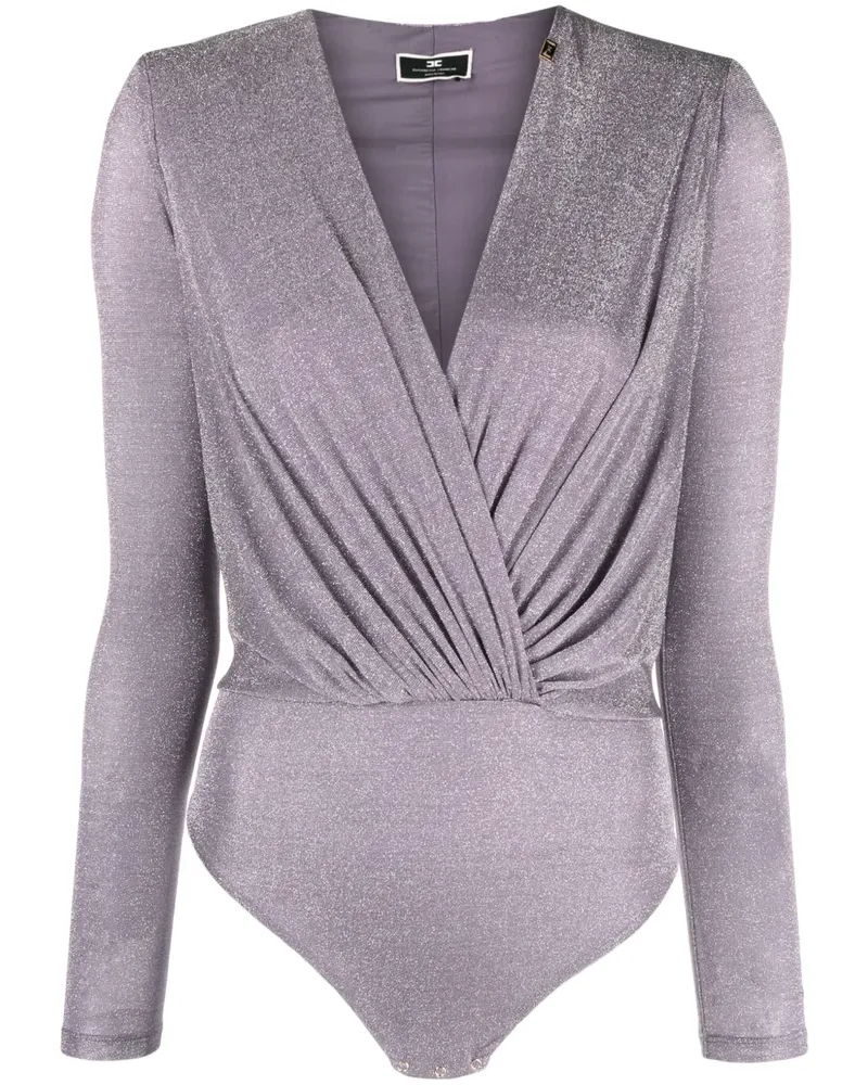 Elisabetta Franchi Body aus Lurex - Violett Violett