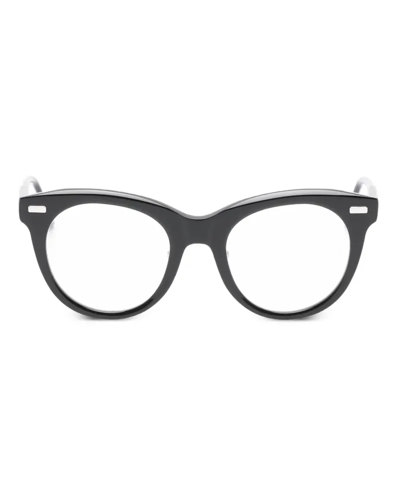 Thom Browne Brille mit rundem Gestell - Schwarz Schwarz