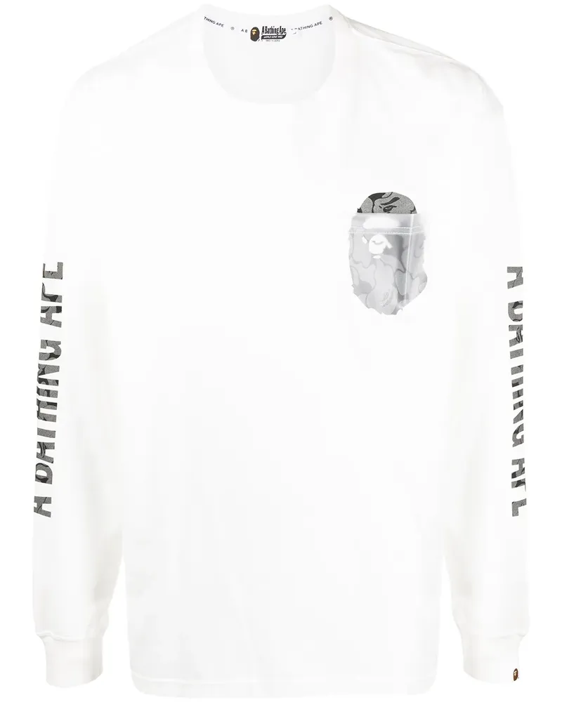 BAPE T-Shirt mit aufgesetzter Tasche - Weiß Weiß