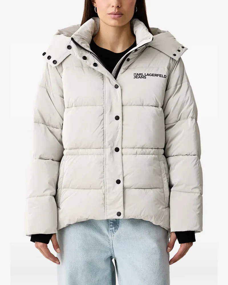 Karl Lagerfeld Gefütterte Kapuzenjacke - Grau Grau