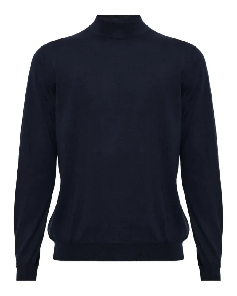 Kiton Pullover mit Stehkragen - Blau Blau