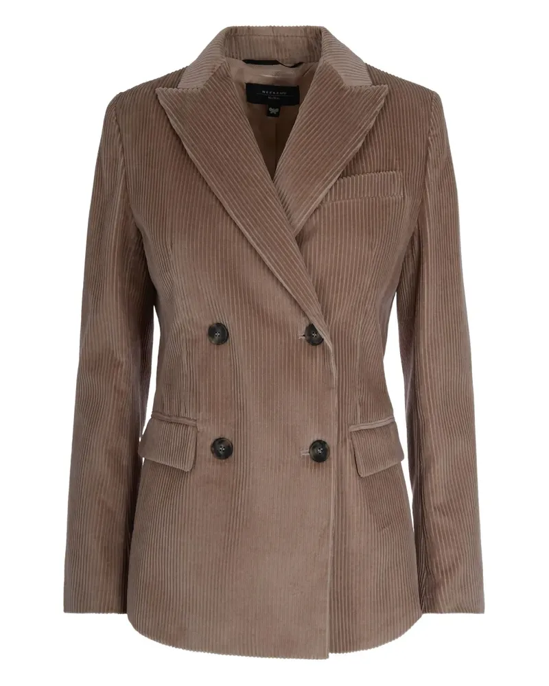 Max Mara Doppelreihiges Cordsakko - Braun Braun