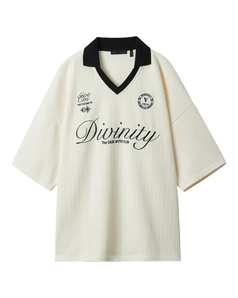 FIVE CM T-Shirt mit V-Ausschnitt - Nude Nude