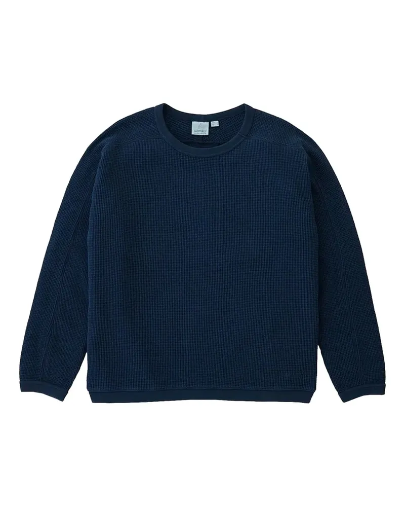 GRAMICCI Pullover mit Waffelmuster - Blau Blau