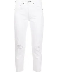 Rag & Bone Halbhohe Boyfriend-Jeans Weiß