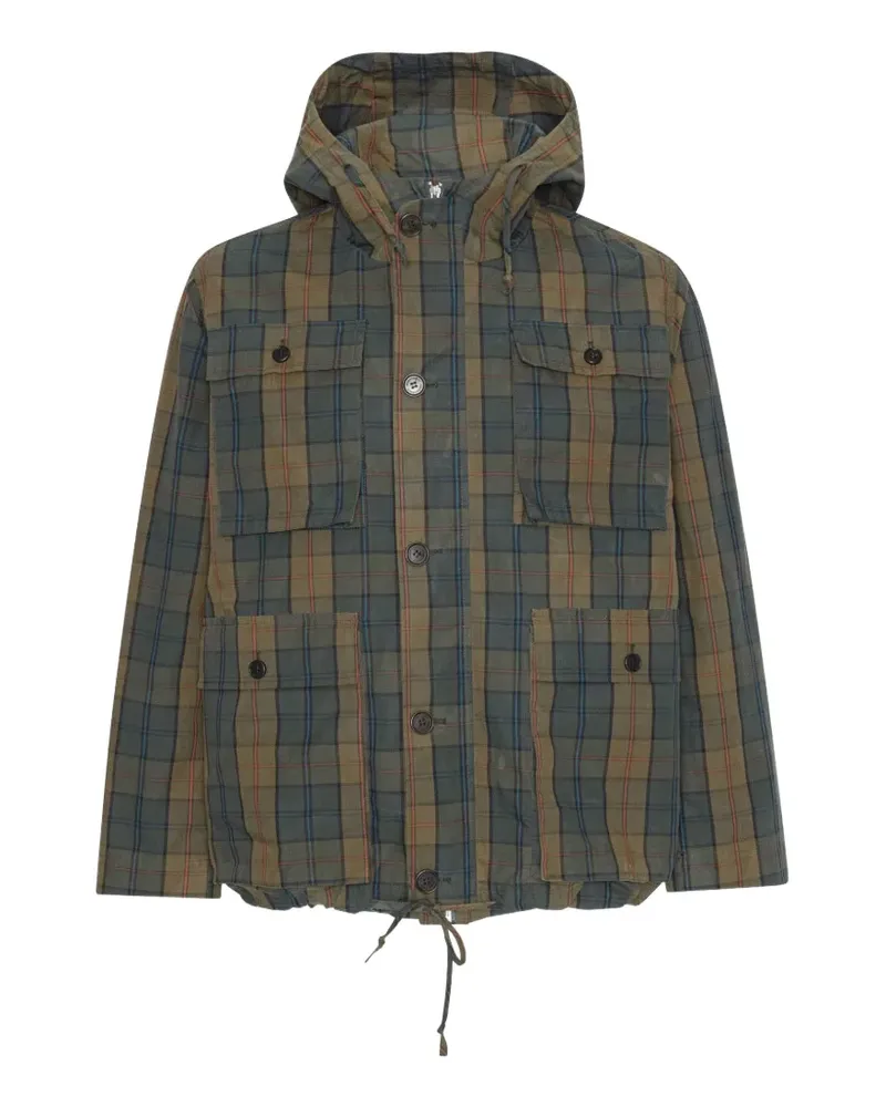 Henrik Vibskov Field Jacke mit Schottenkaro - Braun Braun