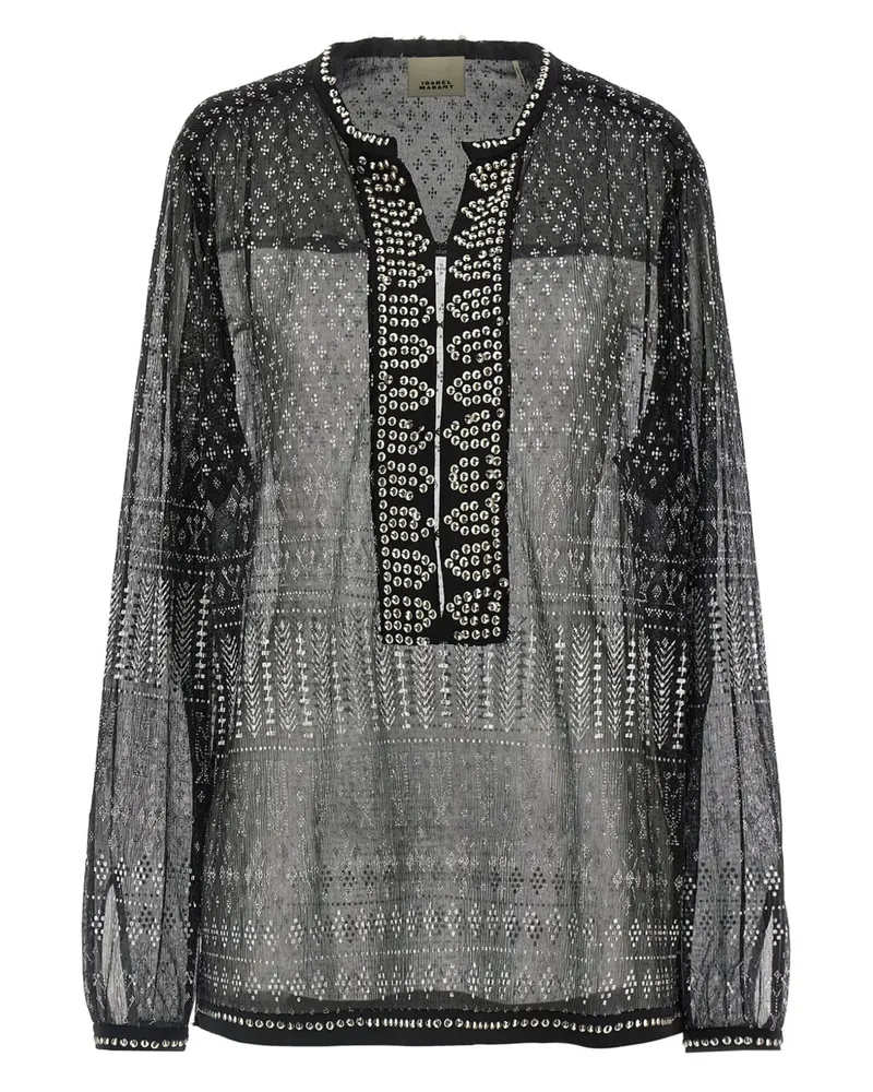 Isabel Marant Nickie Bluse - Schwarz Schwarz