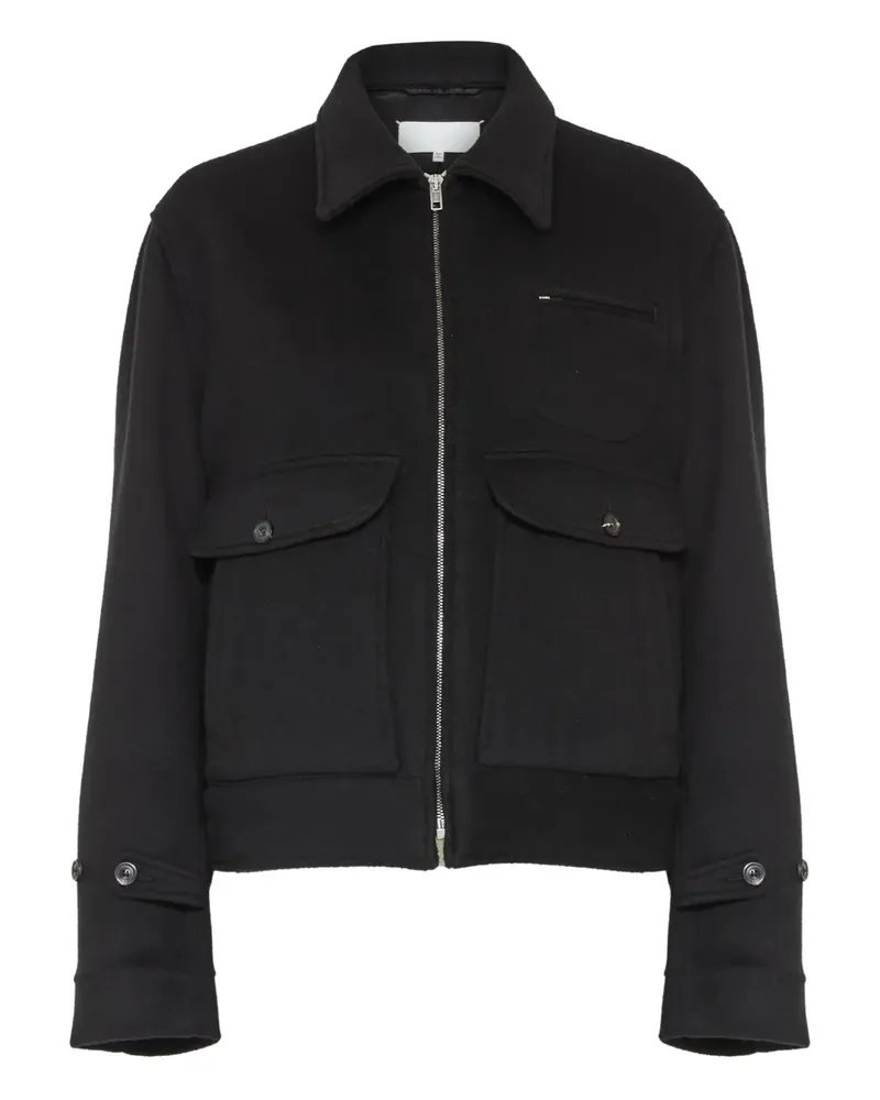 Maison Margiela Kaschmirjacke mit Klappentasche - Schwarz Schwarz
